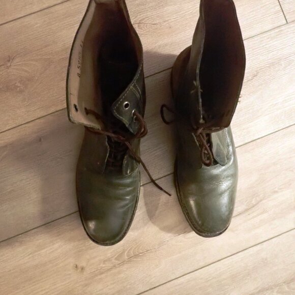 Leather Locke Lace Up Combat Boots 11 - Punk Rock - Picture 8 of 10